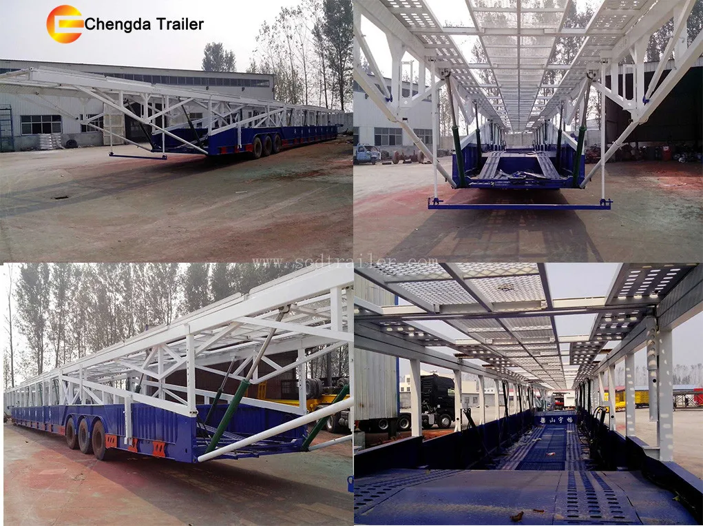 2 Axle 3 Axles Car Carrier Truck Trailer Sale In Dubai Car Carrier Trailer