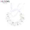 00285 xuping flower pearl india head piece jewelry, rhinestone white gold color wedding headpiece