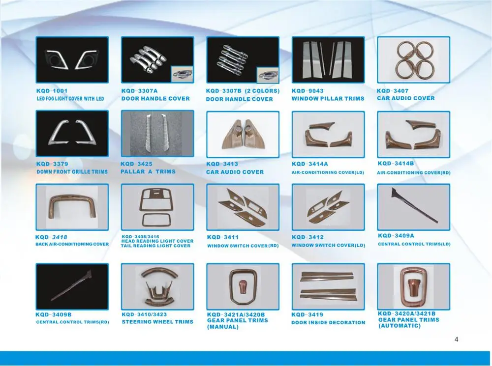 Top Quality Universal Car Wheel Arch Fender Flare for toyota hilux revo