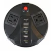 New arrival 200W car power inverters converters dc 12V to ac 110V with four usb ports round Inverter