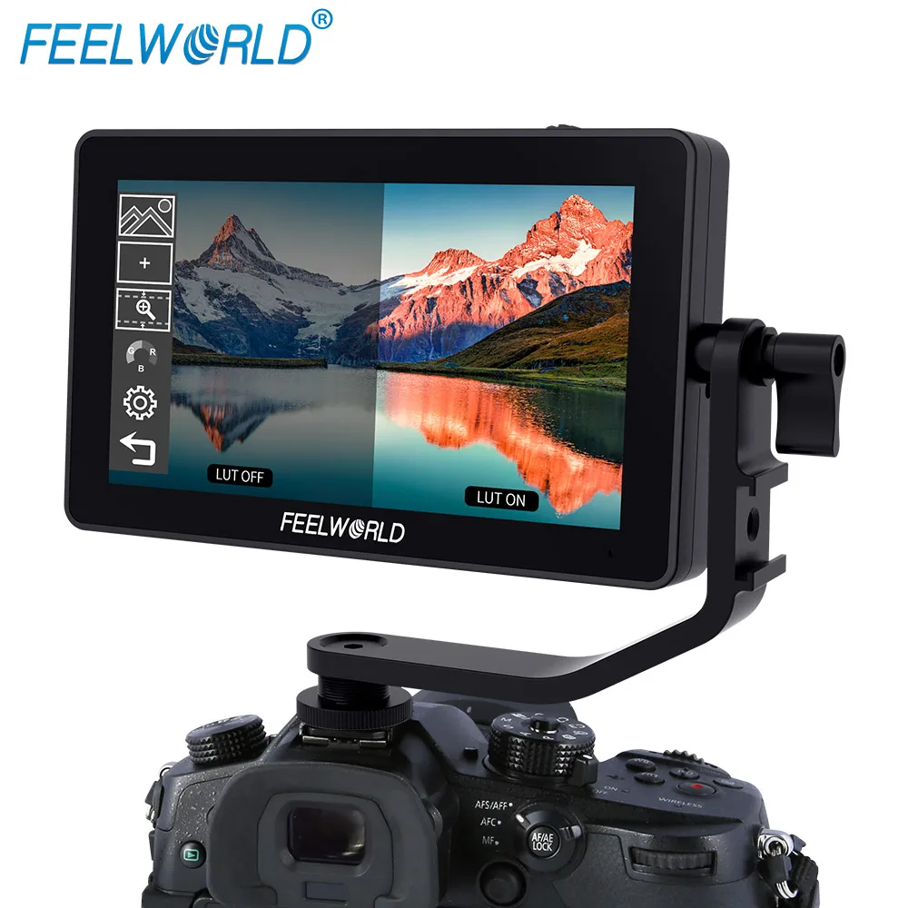 

FEELWORLD F6 PLUS 5.5 Inch IPS FHD1920x1080 Support 4K HDMI Input Output Tilt Arm LCD Touch Screen monitor