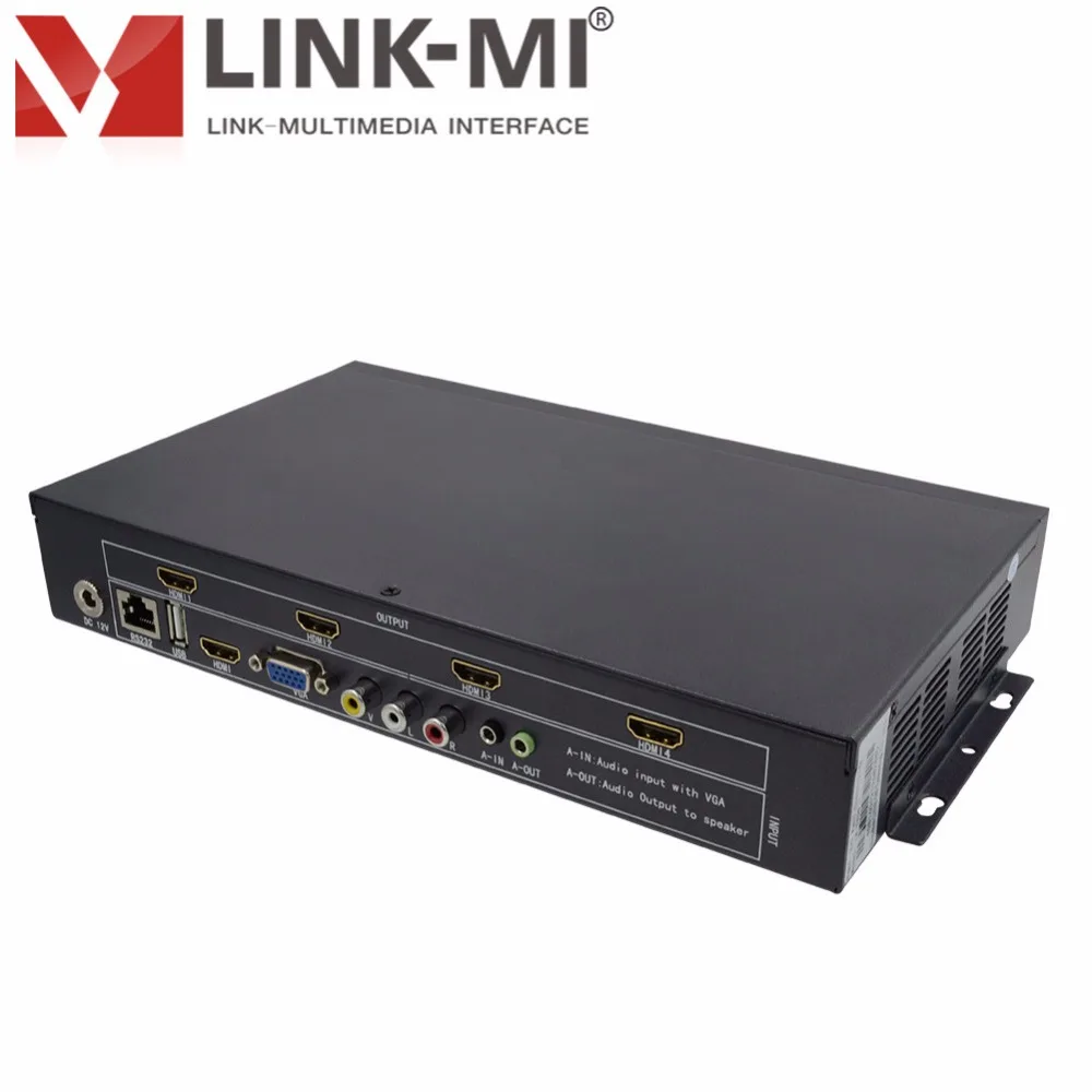 

LINK-MI LM-TV04 a truly in/out modular video wall processor 2x2 Video Wall Controller, Black