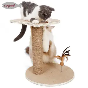 Nature Linen DIY Sisal Pet Playing Toy Scratcher Cat Tree