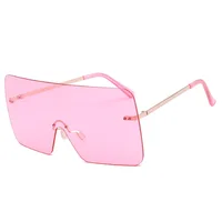

Amazon Hot Sale Womens Sunglasses Trendy Candy Color Vintage Sunglasses Retro Rimless Sunglasses