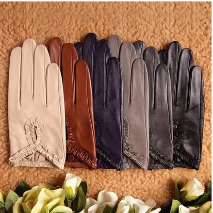 Genuine Sheepskin Leather Driving Gloves unlined women