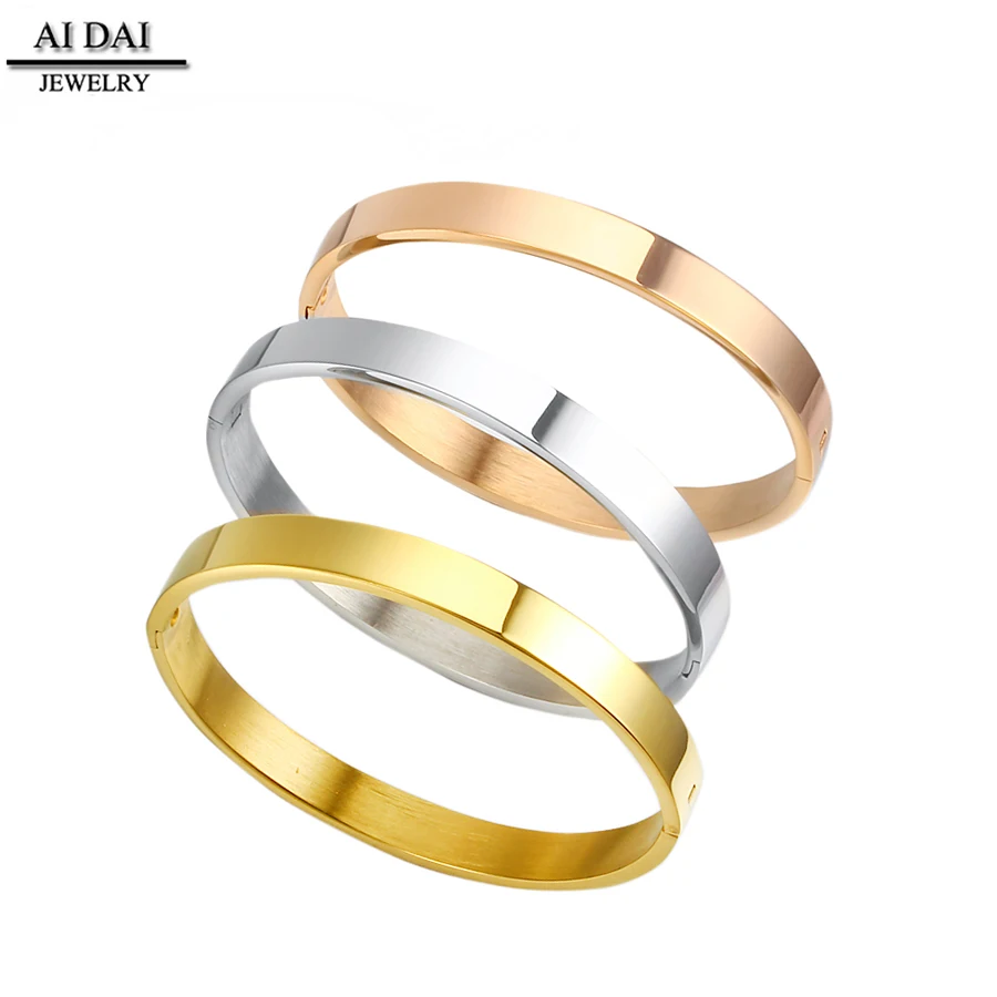 

High quality gold plated Bangles 316L Stainless steel Bracelets & Bangles for women