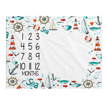 baby boy monthly milestone blanket