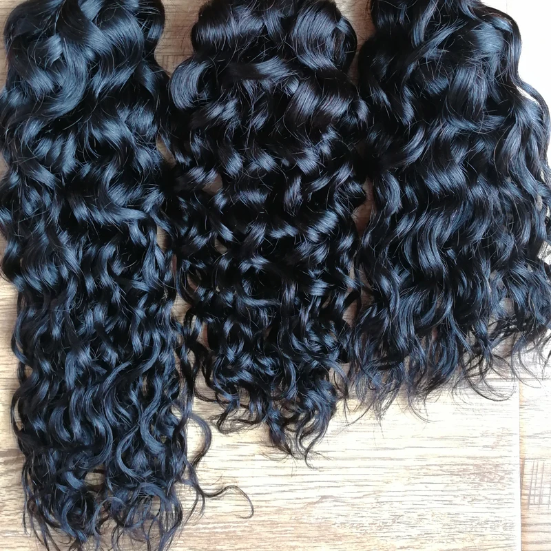 

12 14 16 18 raw virgin unprocessed indian curly hair, Natural black 1b
