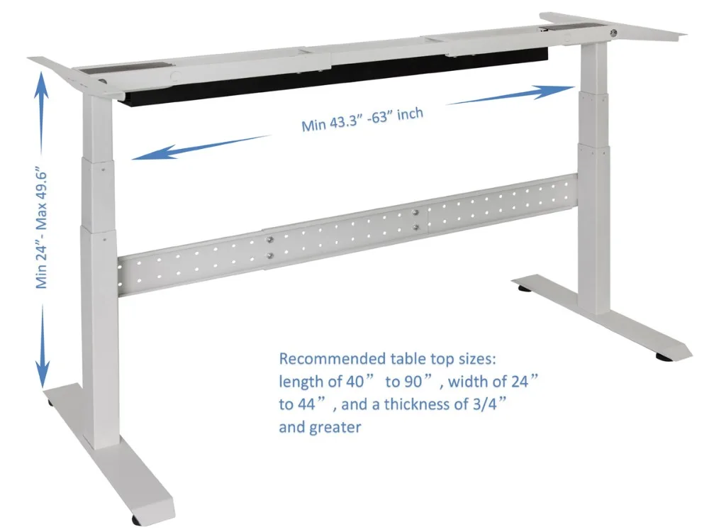 Electric Sit Stand Up Desk Frame W Dual Motor Ergonomic Height