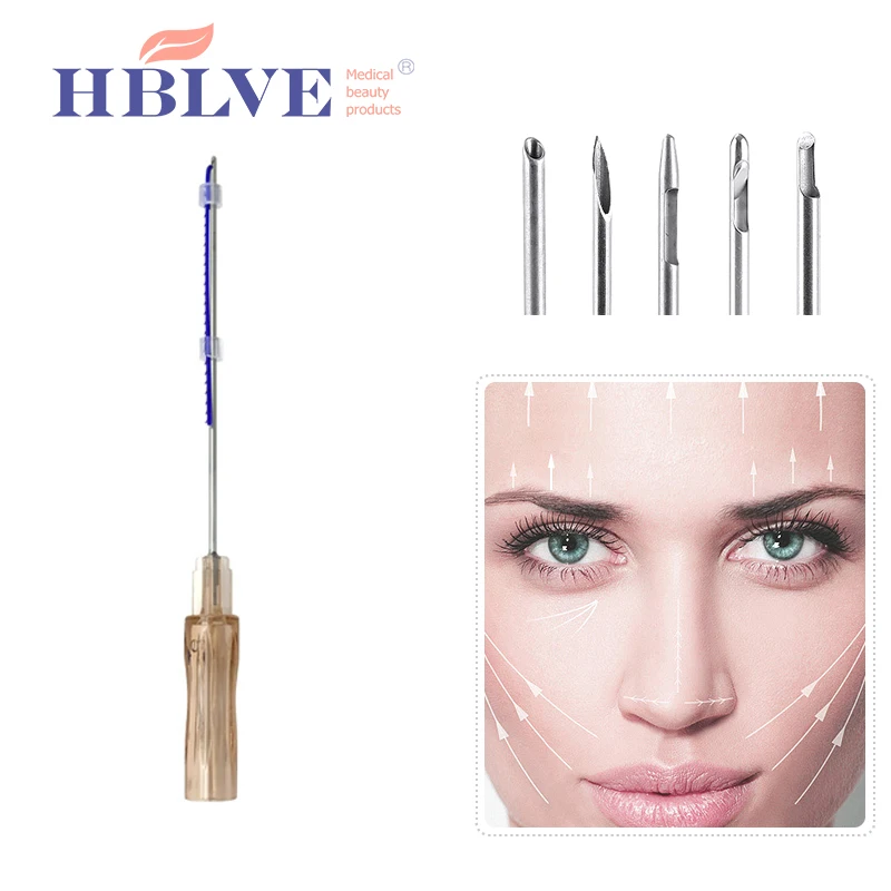 

21g 60mm korea disposable anti aging cosmetic surgery face lifting 4d cog thread pdo