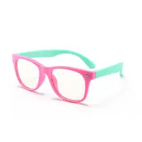 

2019 flexible cute silicone kids eye glasses colorful anti blue light blocking eyeglasses