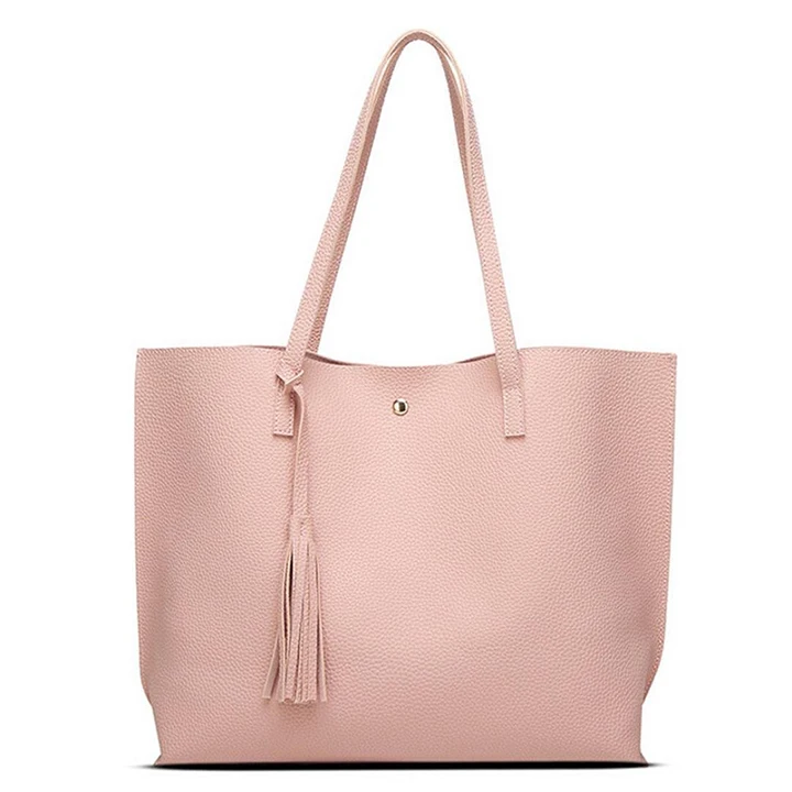 Custom Design Blank Leather Woman Tote Hand Bag - Buy Blank Tote Bag ...