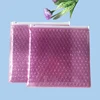 pink plastic pvc zipper bubble pouch bag