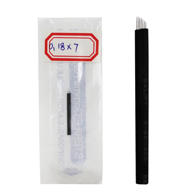 

Microblading accessories microblading pen blade 0.18mm 7pin 12pin 16pin 17pin 18pin tattoo microblading blades, Black