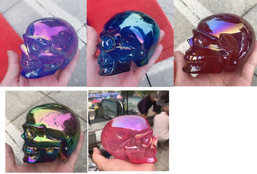 Whosale Natural Crystal Skulls Hand Carved Amethyst Quartz Small Skulls