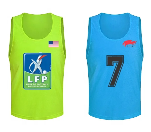

Hot sale custom designing personalized soccer training mesh sports bibs