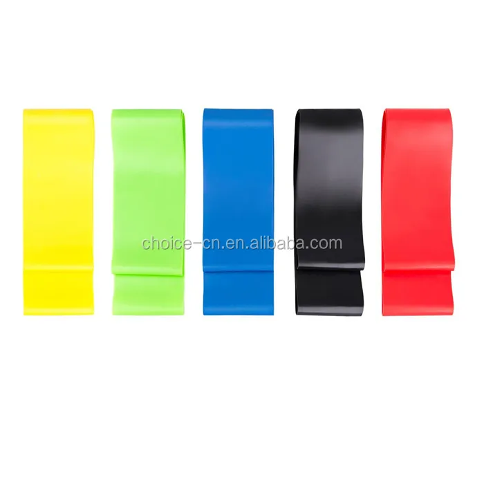 

2017 Hot sale latex exercise resistance band set, Yellow;red blue;green;balck