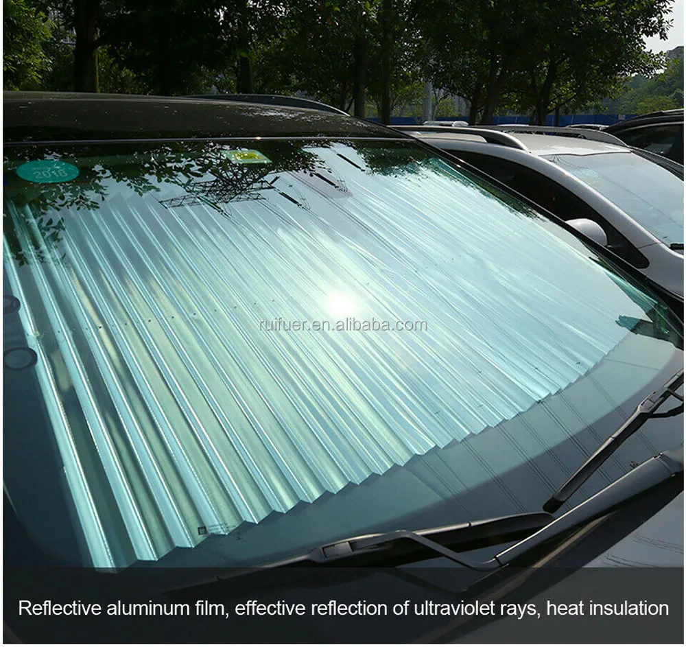 Windshield Sun Shade Retractable Window Shade UV Ray Reflector Foldable Shield Cover Aluminum Foil Sunshade Cover.jpg