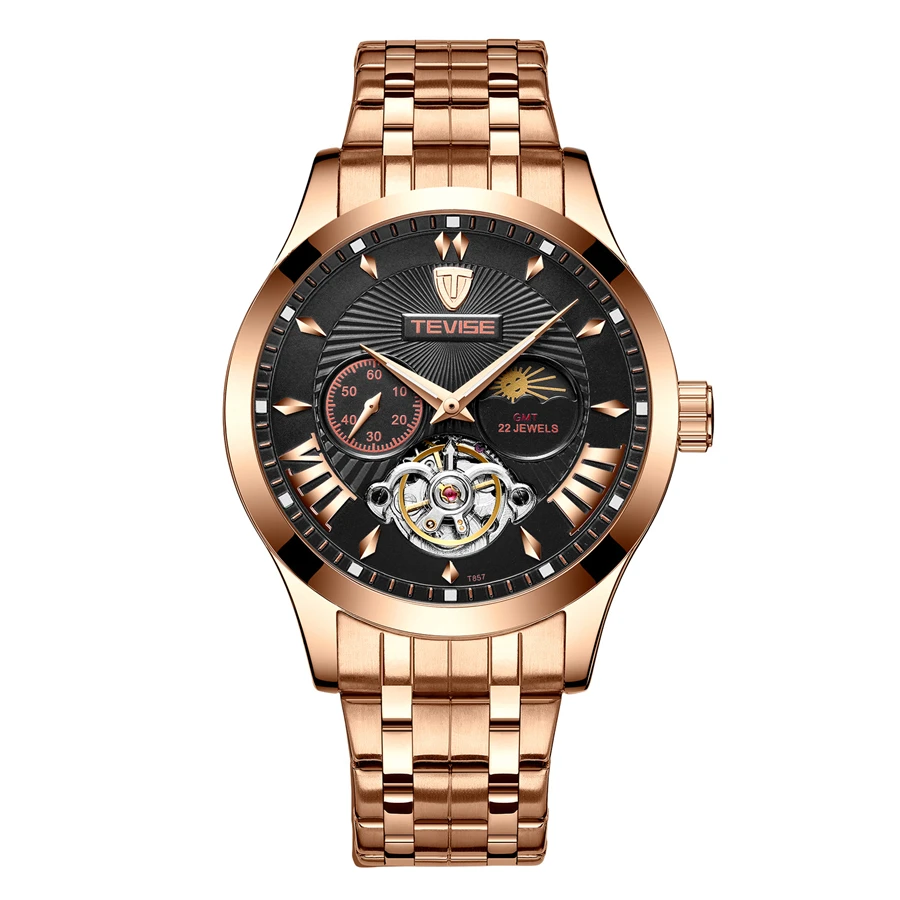 

2019 New Men Mechanical Watches Luxury Luminous Automatic Watch Male Clock Business Wristwatch Relogio Masculino, 5 colors