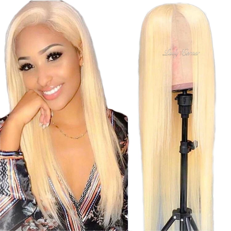 

Adjustable strap wholesale straight long blonde human hair wig