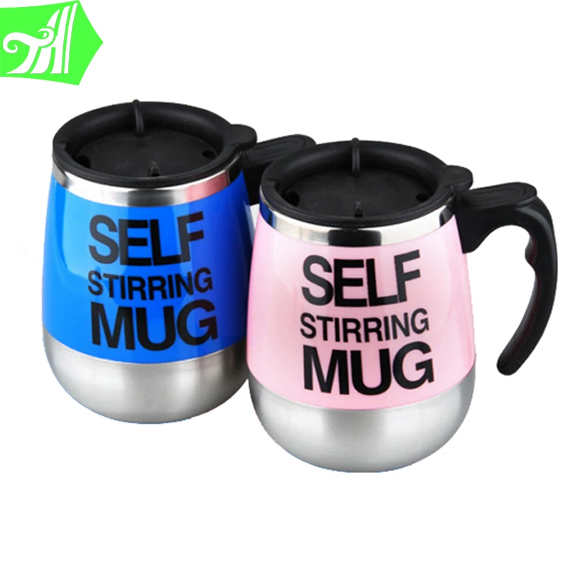 logo custom stainless steel mug, coffee mug, self stirring mug