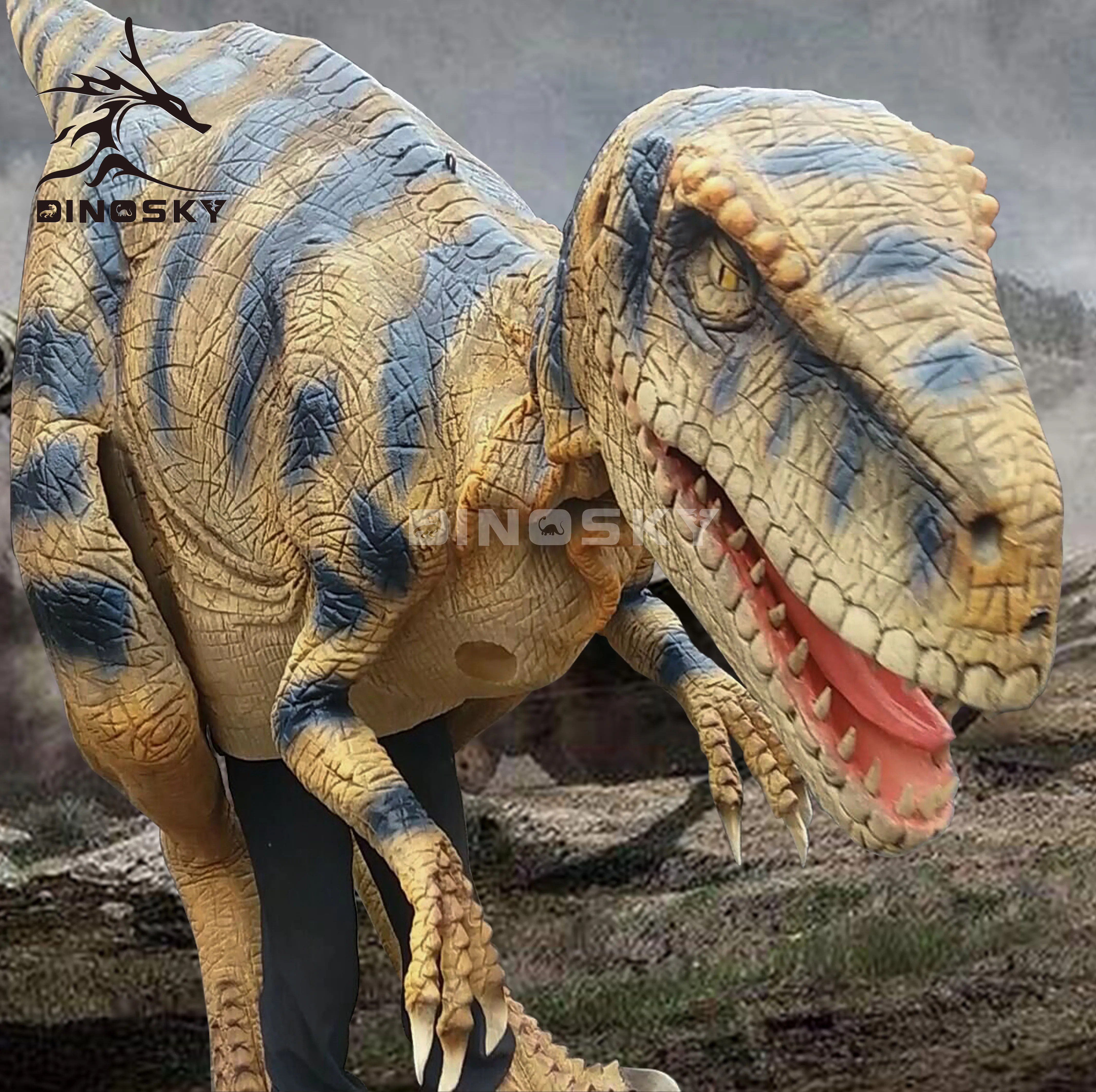 

Professional amusement park equipment realistic dinosaur costume for sale adult walking dinosaur, As picture,customized color