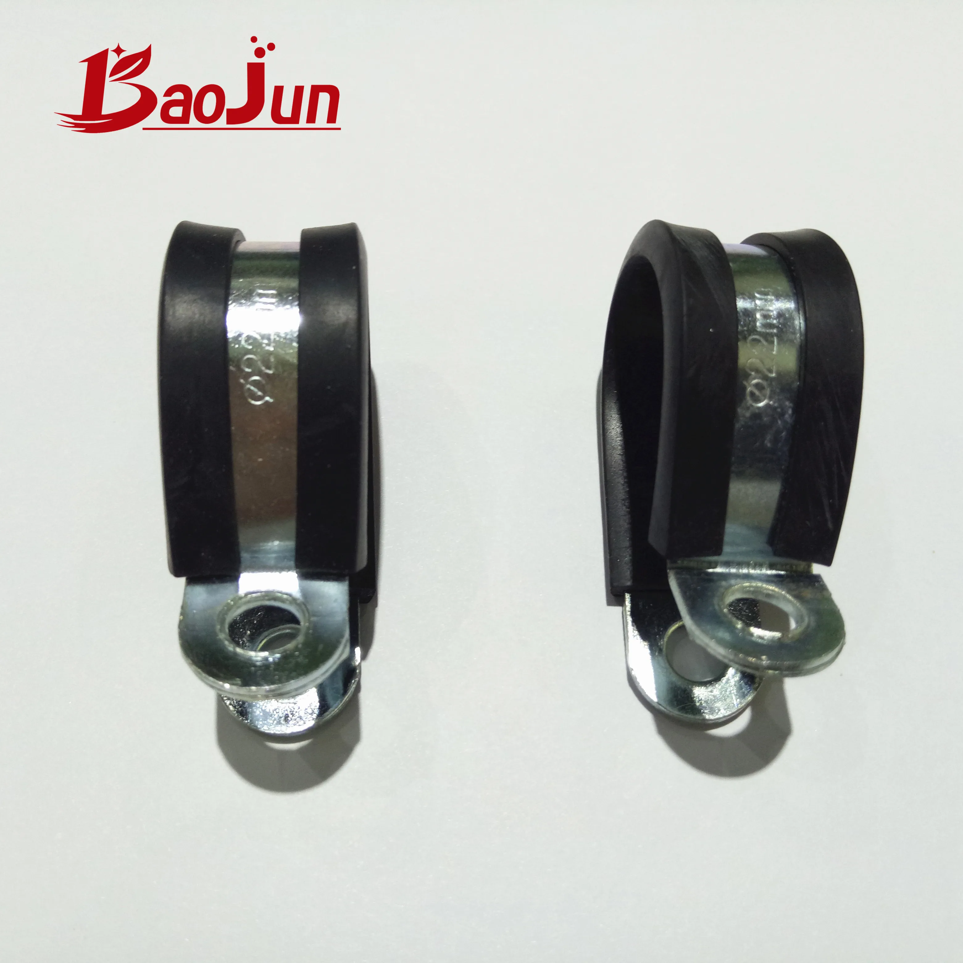 Rubber Line Hose Clamps Galvanized Material Diameter 22mm Bandwidth