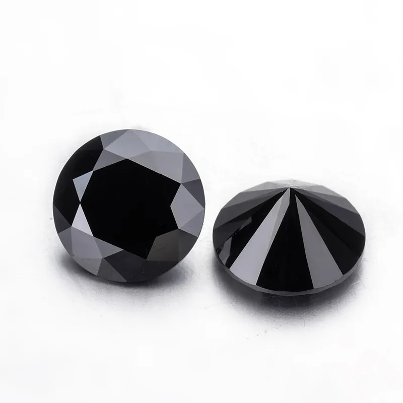 

Starsgem Cheap Price Black Moissanites Diamond Round Shaped Brilliant Moissanite For 14K/18K Rings