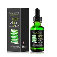 

Private label Pretty cowry aloe vera serum essence moisturizing soothing liquid factory direct sales support OEM
