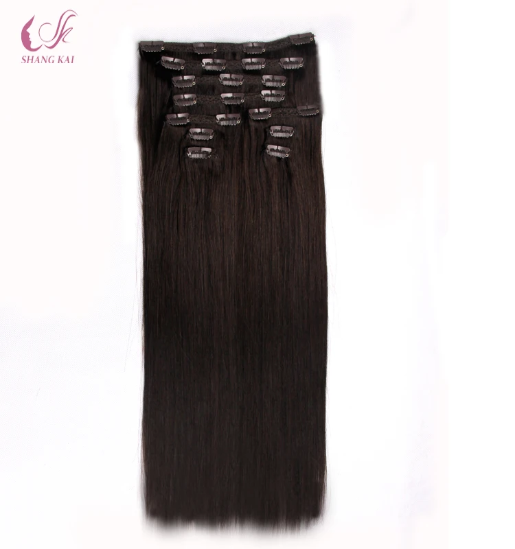 

double drawn thickness clip in hair extensions for black women, Custom-made