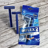 

Ready to ship 5pcs per bag 2 blade INFLEX disposable razor