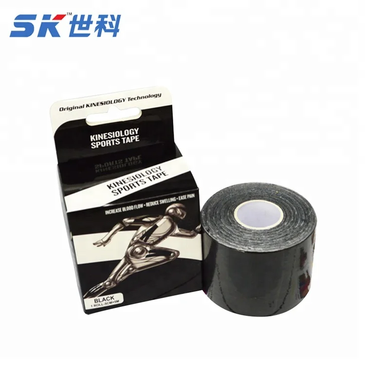 

Feee Sample Acrylic Glue Waterproof Printed Medical Sports Tape With Color Box
