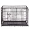 42DPet Kennel Cat Dog Folding Crate Wire Metal Cage W/Divider