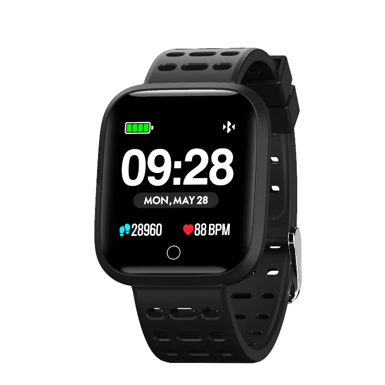 

New Stylish Android iOS Square Smart Watches with Connected Search Cellphone Functions, Black;black + green;black milanese