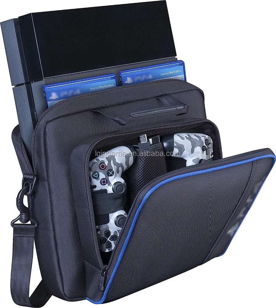 

Travel Carry Shoulder Bag for PS4 slim pro Console System Carrying Bag back pack, Black blue grey