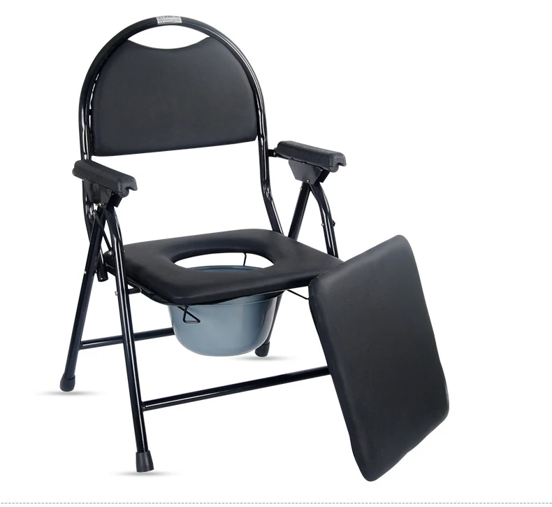 Hospital Folding Toilet Commode Potty Chair For Disabled Elderly