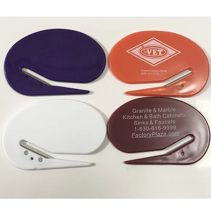 
PTLO-001 plastic Promotional LOGO customized official cutting letter opener 