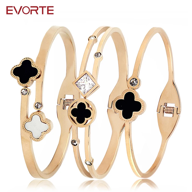 

Wholesale Fashion Stainless Steel Gold Plated Cubic Zircon Women Bangle Bracelet