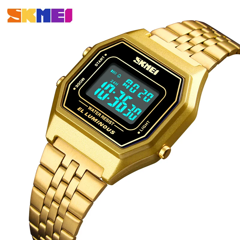 

SKMEI 1345 Hot Sell Men LED Digital Watch Fashion Casual Sport Watches Stainless Steel Relojes Masculino Waterproof Watches