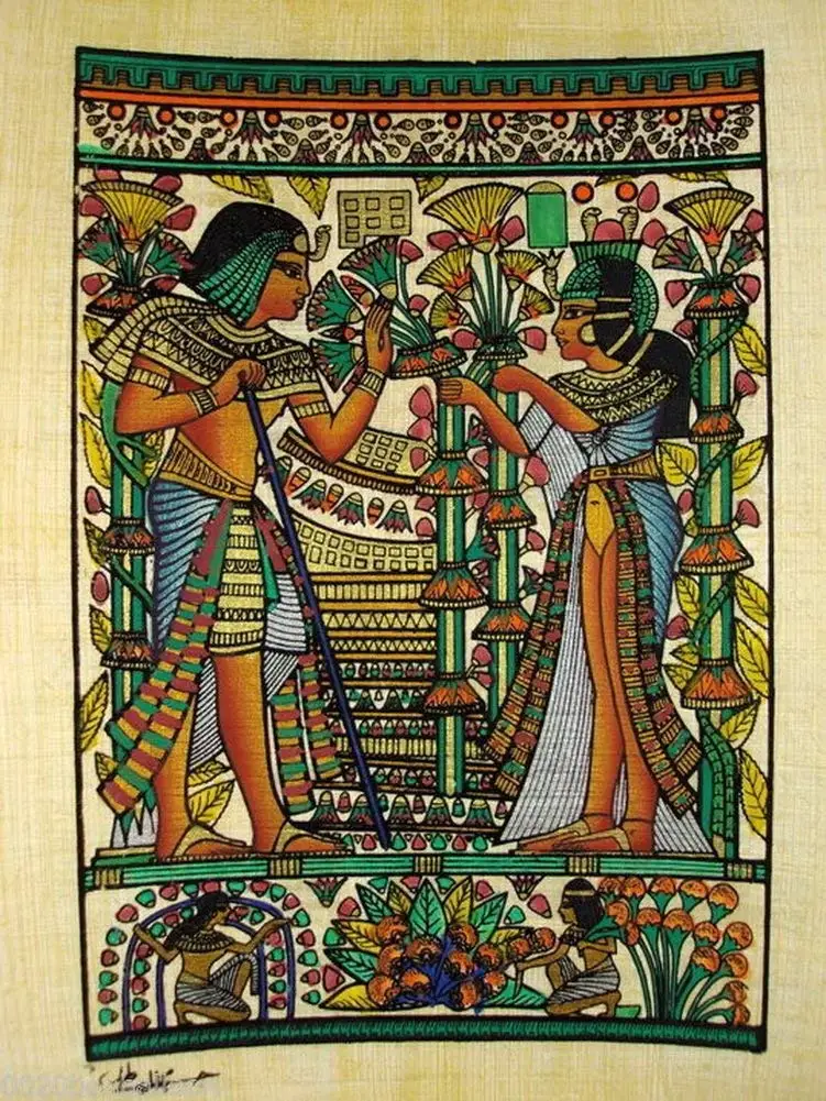 20x30 CM Tree of Life Egyptian pharaoh Original Hand Painted Papyrus 8