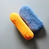 long pile coral fleece car washing sponge microfiber easy-grip shape pad
