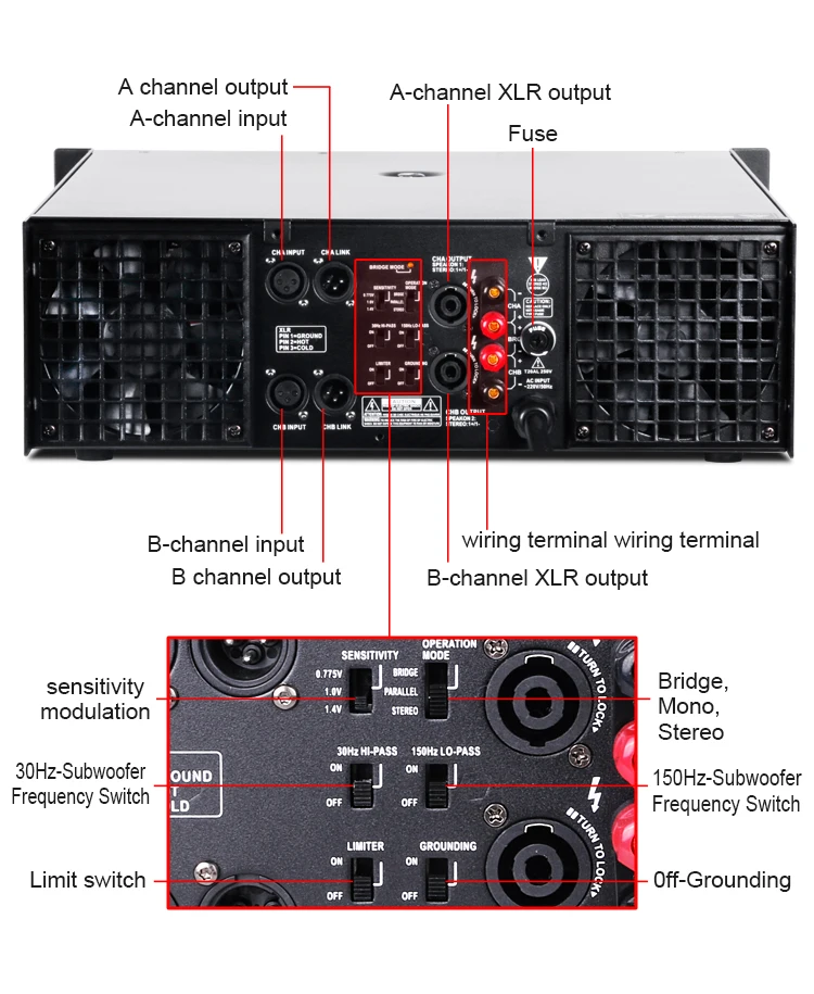 
professional 10000 watt power amplifier with audio class-h amplifiers studio CA38 