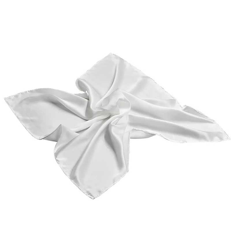 plain white silk scarf