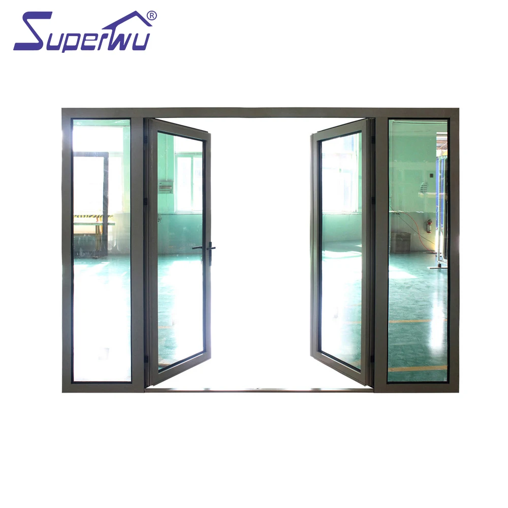 Customized aluminum hinged door best quality factory direct supply french door