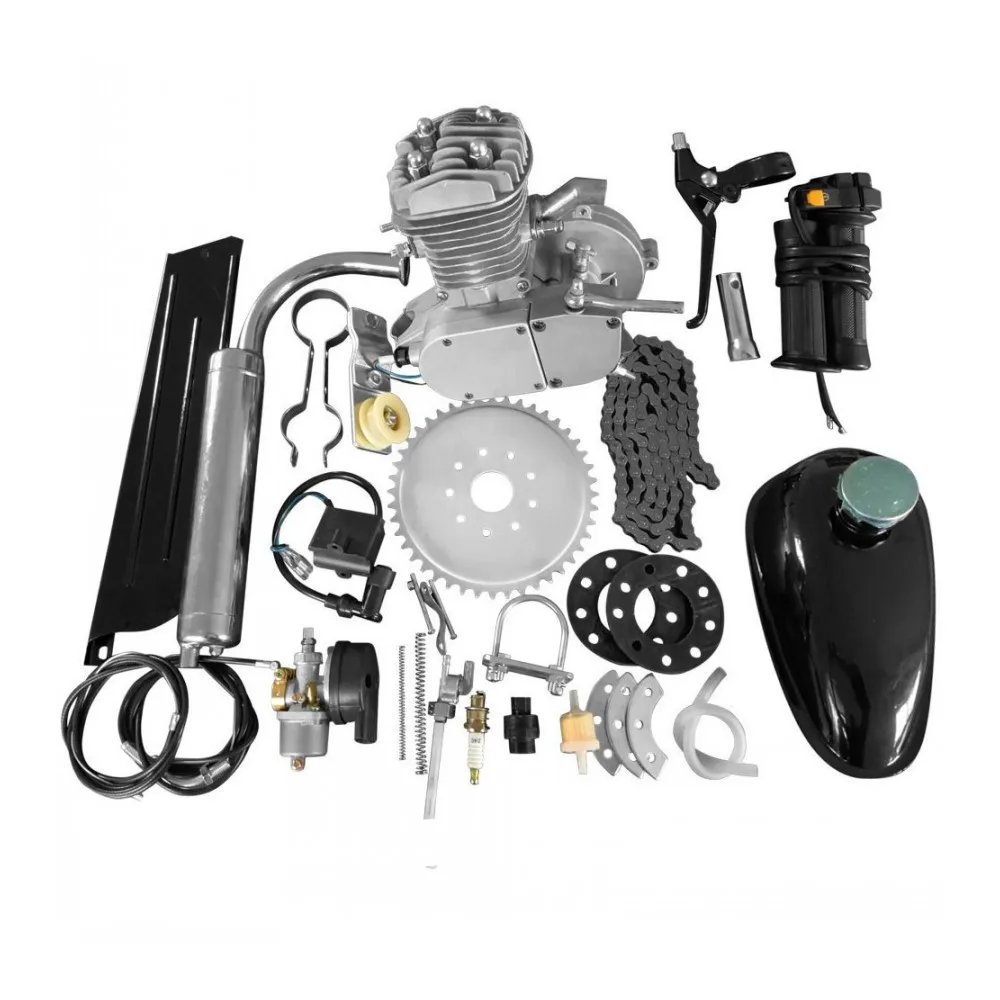 

Silver 2 Stroke 80cc Cycle Motor Engine Kit For Motorized Bicycles