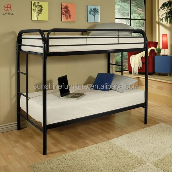 Тяжелые металлические Две через две, две более полный размер двухъярусные кровати для общежития
