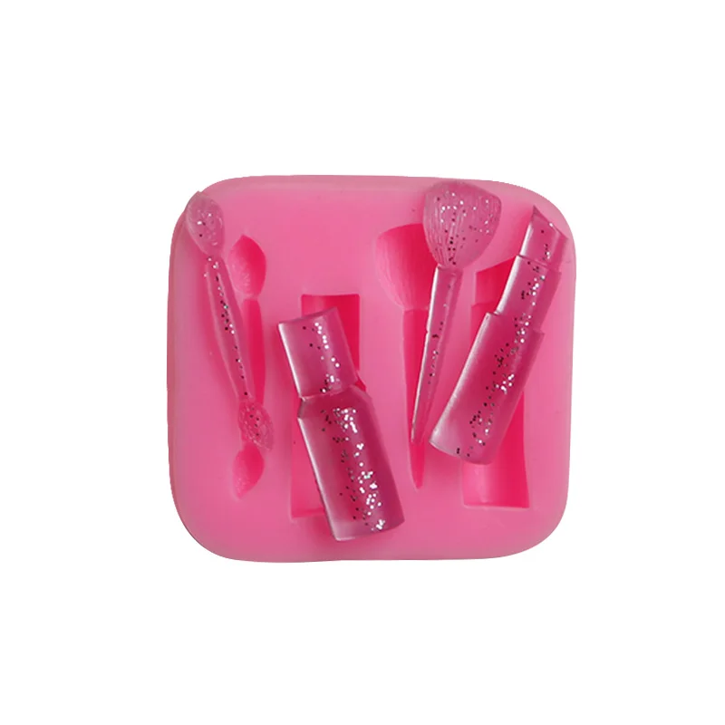 

XGY176 cosmetic tool shape silicone chocolate mould cake mold, Pink