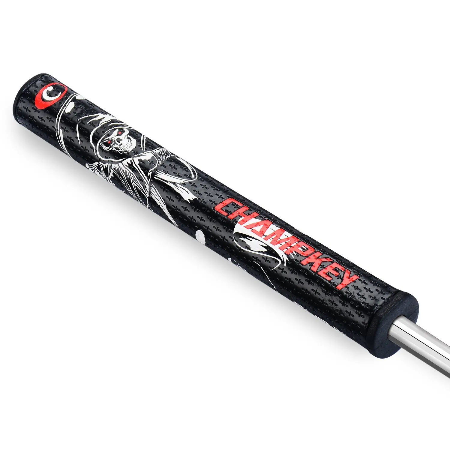 New Champkey Death Pu Leather Black/red Golf Putter Grips Two Size Slim
