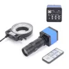 16MP CMOS sensor HDMI Digital Machine Vision Industrial Microscope Camera CCD 100X C-Mount Zoom Lens 144 LED Light for PCB