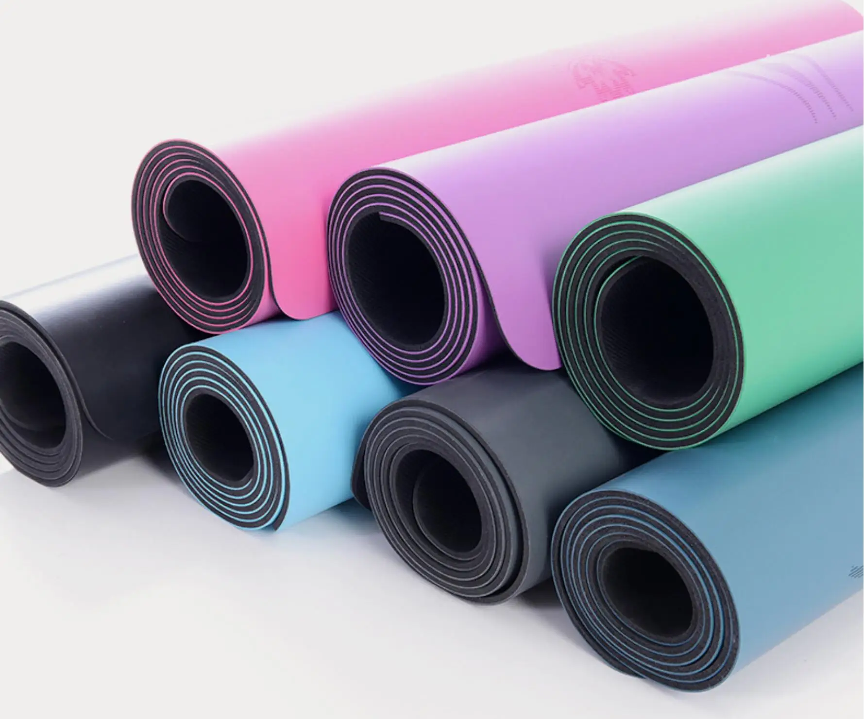 Eco Friendly 5mm Pu Yoga Mat With Natural Rubber Bottom Body Alignment